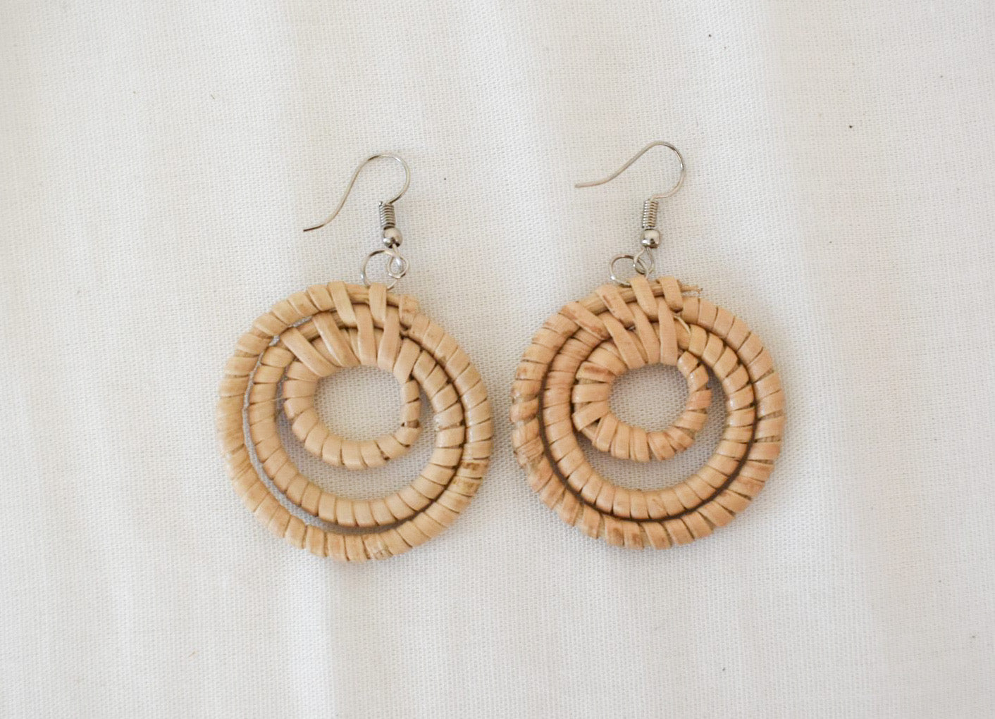 Raffia Hoop Earrings